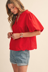 Eve top in red