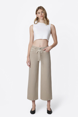 Ava crop denim in taupe
