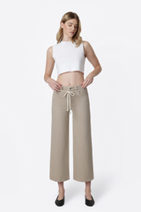 Ava crop denim in taupe