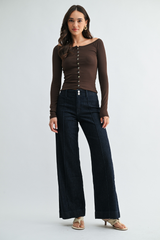 Violet wide leg jean