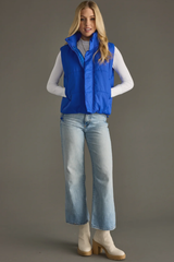 Bryna puff vest in blue
