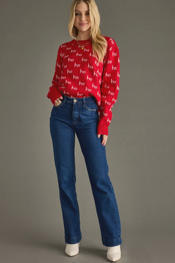Ho Ho Sweater in Red
