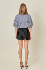 Hadley stripe blouse in navy