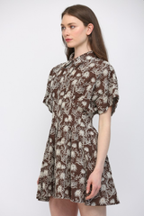 Rowan mini dress in brown
