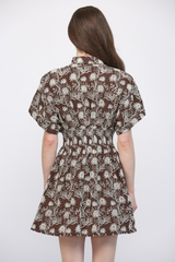 Rowan mini dress in brown