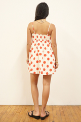 Maude polka dot mini dress