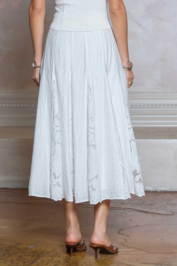 Tate lace midi skirt in white – Julie's Clothing