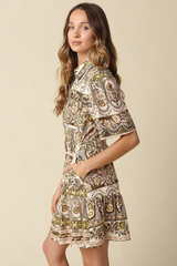 Remi paisley mini dress