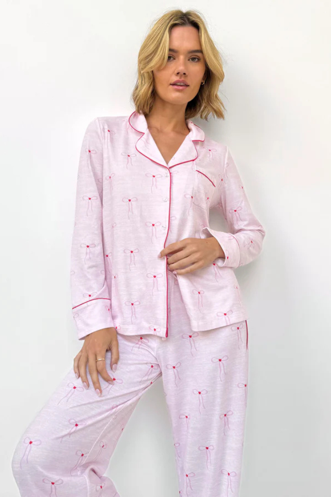 Annie bow PJ pant in pink