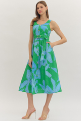 Halley midi dress in green
