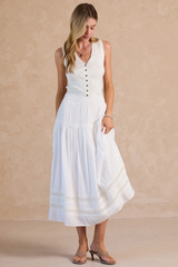 Malin midi skirt in white
