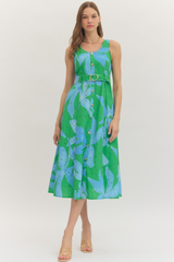 Halley midi dress in green