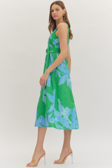 Halley midi dress in green