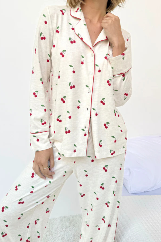 Cherries PJ top