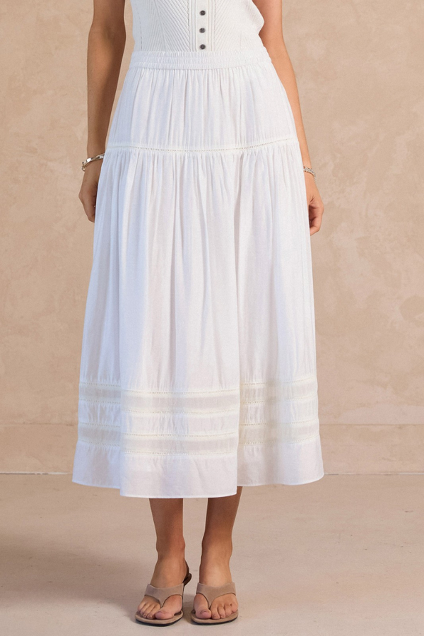 Malin midi skirt in white – Julie's Clothing