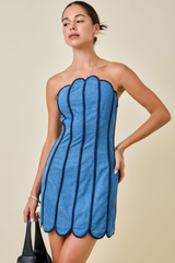 Christie mini dress in blue