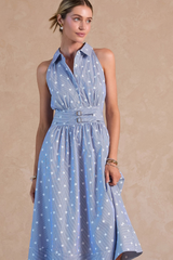 Blair star print midi dress