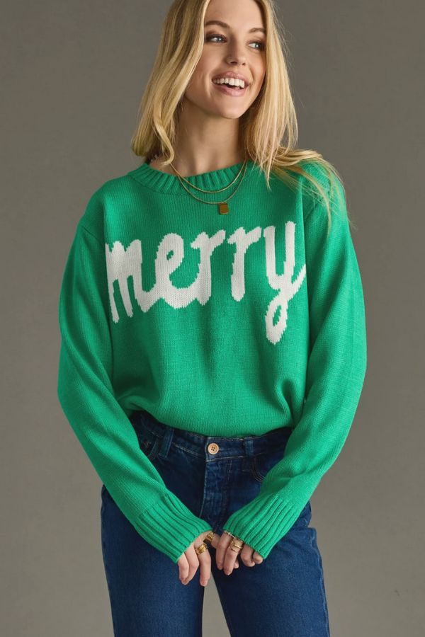 Merry Sweater in Kelly Green