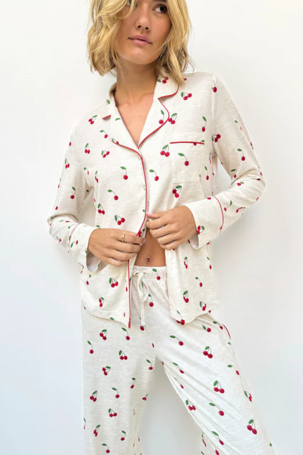 Cherries PJ top