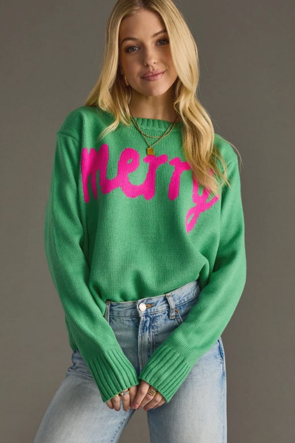 Merry Sweater in Grass Green