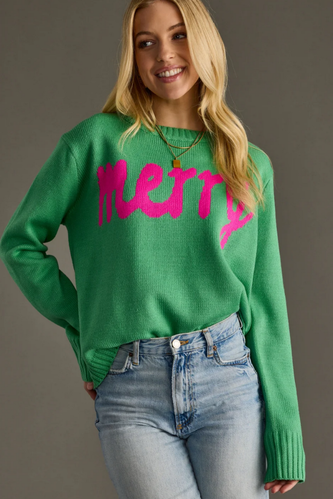 Merry Sweater in Grass Green