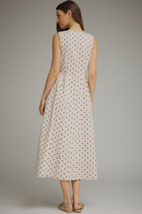 Mabel polka dot midi dress