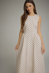 Mabel polka dot midi dress