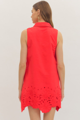 Maya mini dress in red