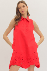 Maya mini dress in red