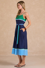 Keaton color block midi dress