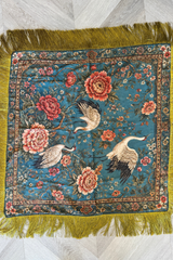 Fringe scarf in Peacock
