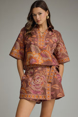 Rosalie top in terracotta