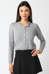 Bella cardigan in heather gray