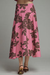 Birdi midi skirt in pink