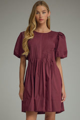 Hannah mini dress in merlot