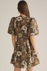 Gigi mini dress in brown