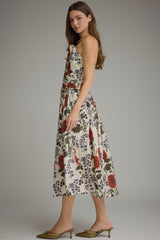 Marisole strapless midi dress in ecru