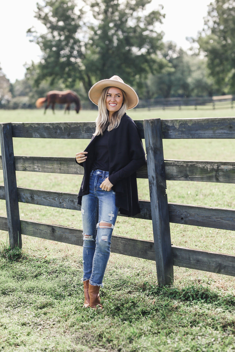 Perfect Shawl Vest in Black