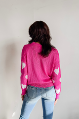 Be Mine Sweater in Hot Pink