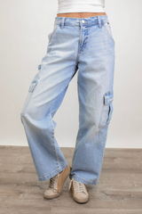 Stay Trendy Cargo Wide Leg Jean