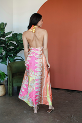 Find Me An Oasis Halter Maxi Dress in Pink