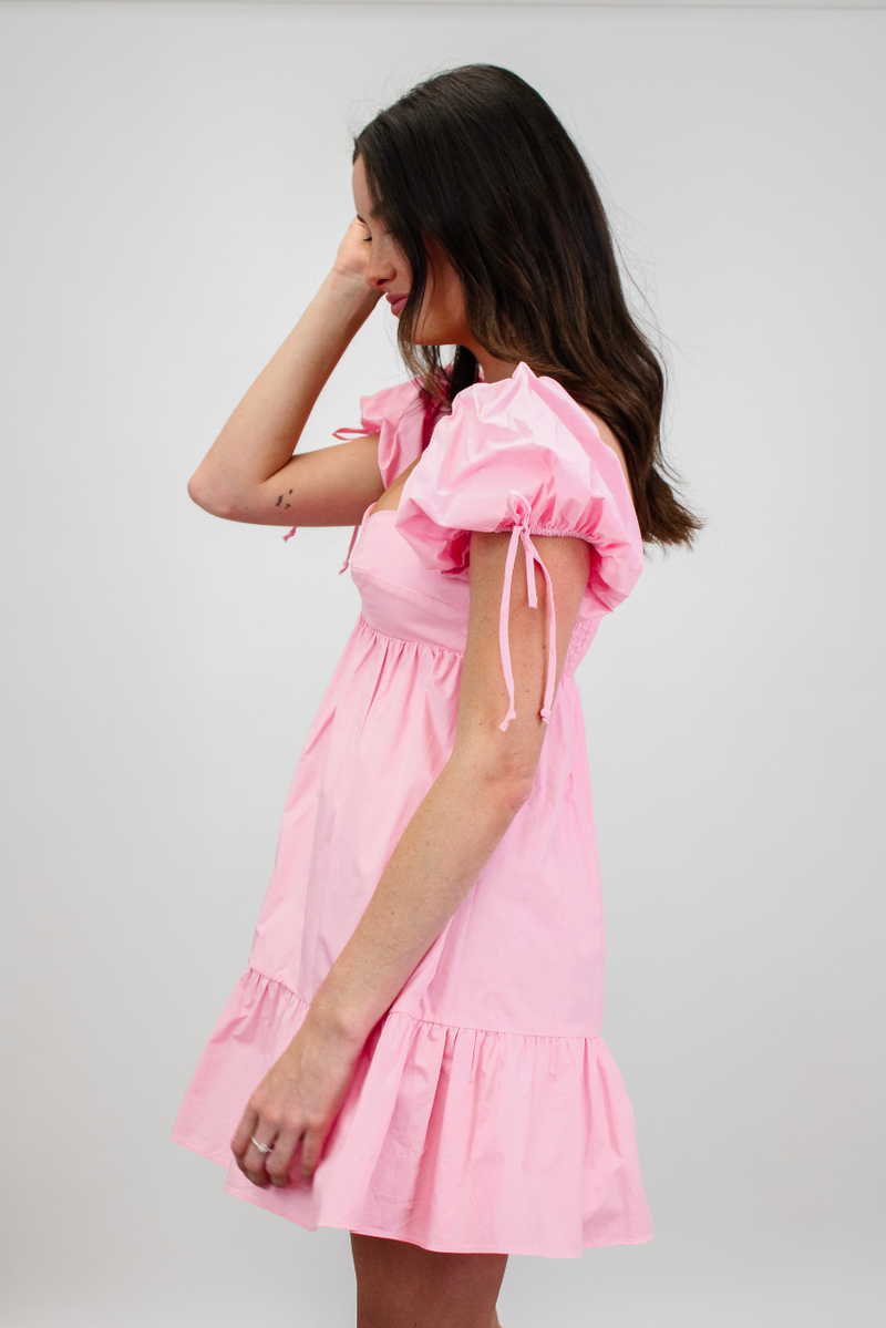 Heartbreaker Babydoll Dress in Pink