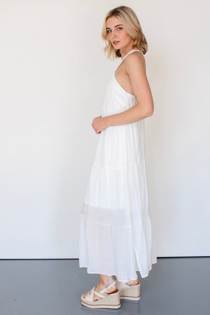 On Vacay Maxi Dress in White