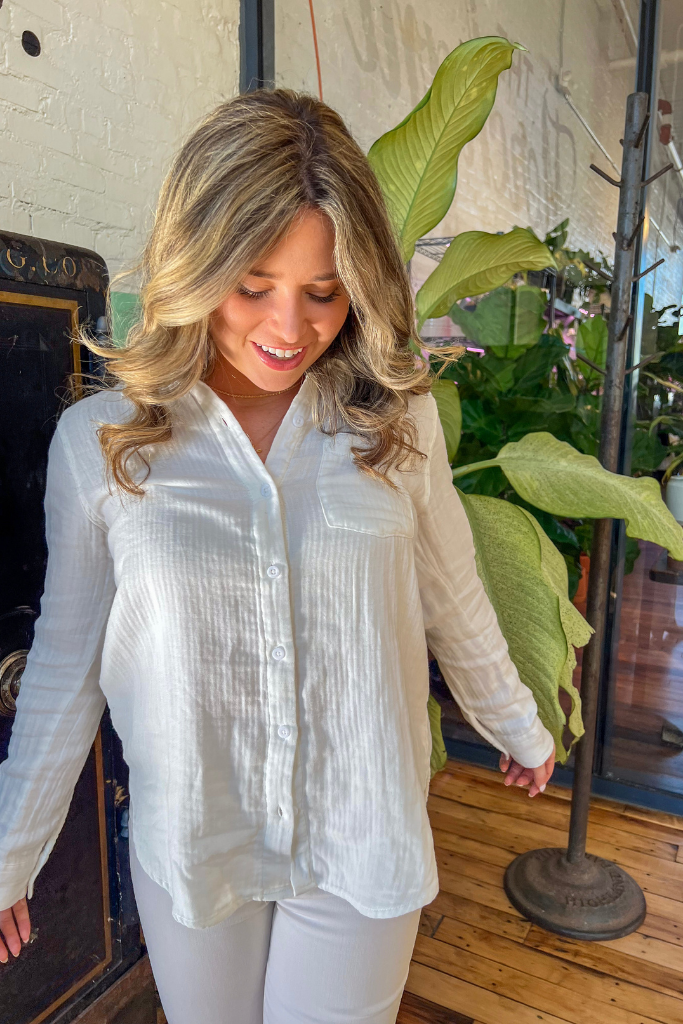 Whisked Away Button Down Top