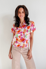 Sweet As Candy Puff Sleeve Top